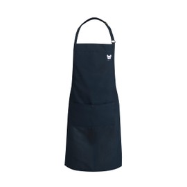 KOZIS Bib Apron, MJS Cotton-Rich Polyester, One Size, Dark Blue