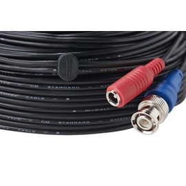 Lorex CB60UB4K - Cable de accesorio siamés 4K BNC RG59/Power de 60 pies (18 m), compatible con cámaras analógicas 4K