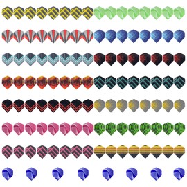 120 Pcs Standard Dart Flights Durable PET Replacement Feather Tails Wing, darts accessories, Tails Wing for Steel Tip and Soft Tip Darts，Randomly get Glowing Hidden Models