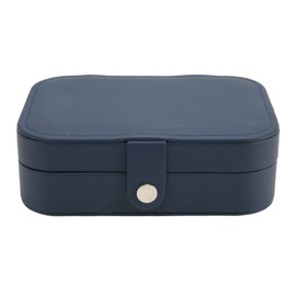 Portable Jewelry Box PU Leather Large Capacity 2 Layers Travel Jewelry Organizer Case for Ring Earring Necklace Bracelet