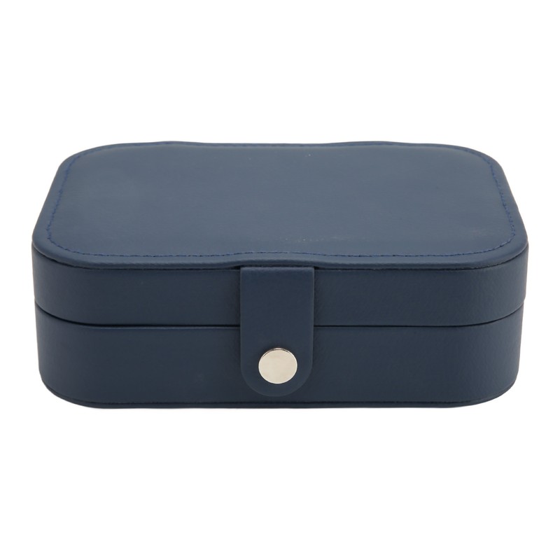 Portable Jewelry Box PU Leather Large Capacity 2 Layers Travel