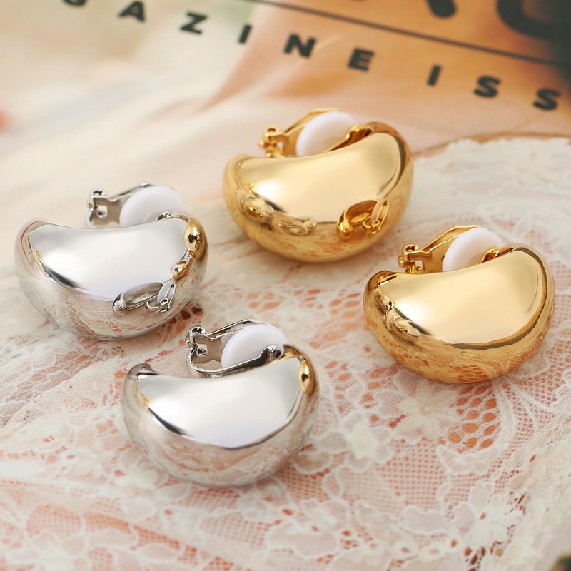 Newless Light Luxury Droplet Shaped Ear Jewelry Clips for Adapting