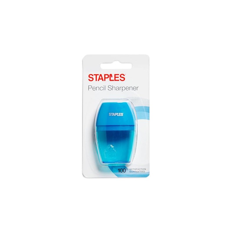 Staples Manual Pencil Sharpener, Single Hole, Assorted Colors – Compact