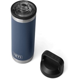 YETI Rambler Bottle Chug, Vaccum Insulated Stainless Steel Bottle with Chug Cap, Navy, 18 oz (532 ml)