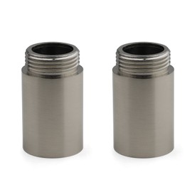 gotonovo 2 Inch Wall Mount Extension Tube for Shower Fixture Spout Tub Spout Extender One Pair Brushed Nickel