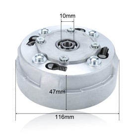 AuInLand Clutch Assembly 18 Teeth Fits For Auto 50cc-125cc Engine Motorcycle Dirt Bikes ATV Go Kart