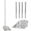 Heavy Duty Dustpan with Long Handle, VOOWO 43" Stainless Steel