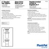 Plumb Pak PP15-6W Sink Strainer Tailpiece with, 1-1/2 in Dia