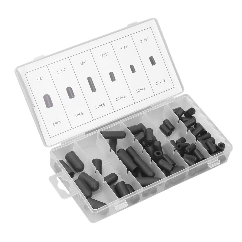 80Pcs Vacuum Cap Assortment Kit - Vacuum Hat Plug Assortment