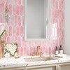 VEELIKE Pink Peel and Stick Backsplash Long Hexagon Self Adhesive