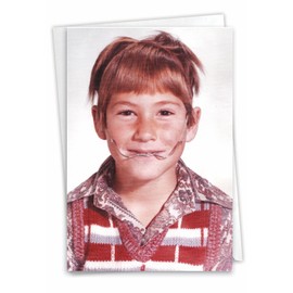 Brace Yourself - Birthday Card with Envelope (4.63 x 6.75 Inch) - with a Retainer-Wearing boy C7339BDG