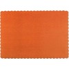 Paper Placemats - Disposable - Scalloped Edge (Orange, 50)