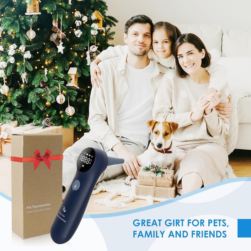 MINDPET-MED Pet Ear Thermometer for Dogs, Cats, and Livestock, Long