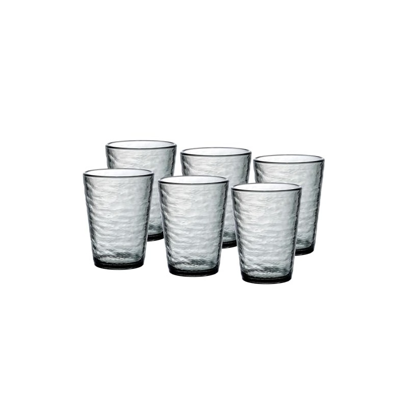 Vasos irrompibles de pezón océano, juego de 6, negro, gris