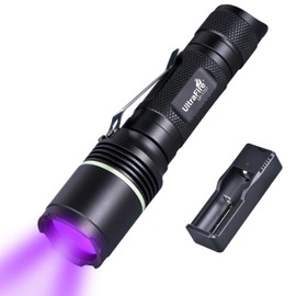 ULTRAFIRE UV Flashlight 395nm LED Blacklight, Single Mode Powerful UV Light for Curing Resin, Detect Pet Urine Stains, Leak Detector