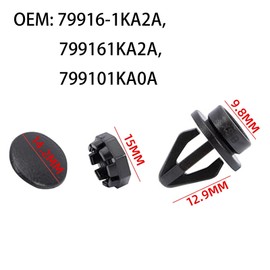 4 Sets Parcel Shelf Clips Fit for Nissan Juke F15 2010-2023 799161KA2A Compatible with Nissan Infiniti ESQ 2010-2023, Black Rear Luggage Fastening Bracket Clips