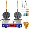 HTTSICHI Bubble Waffle Maker - Commercial Egg Waffle Maker w/Two