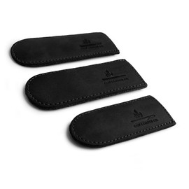 Leather Skillet Handle Cover for Cast Iron Skillets, Heat Resistant Pan Handle Covers (Charcoal Black)