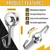 Junarter 10 Pack Magnetic Hooks for Hanging, 25LBS Neodymium Magnet