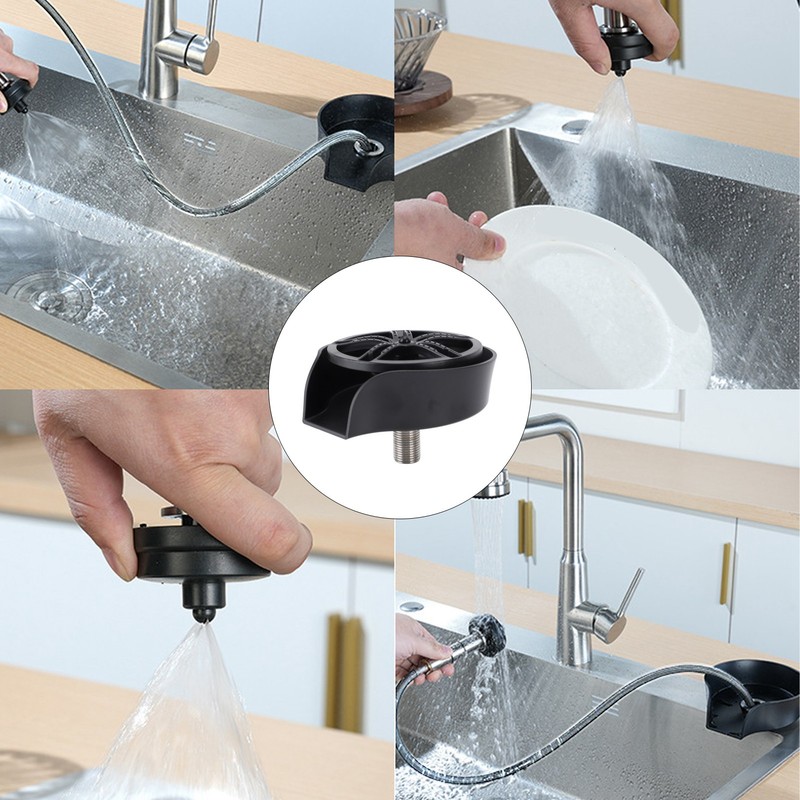 Glass Rinser Automatic Rotating Efficient Cleaning G1/2 Sink Cup Washer