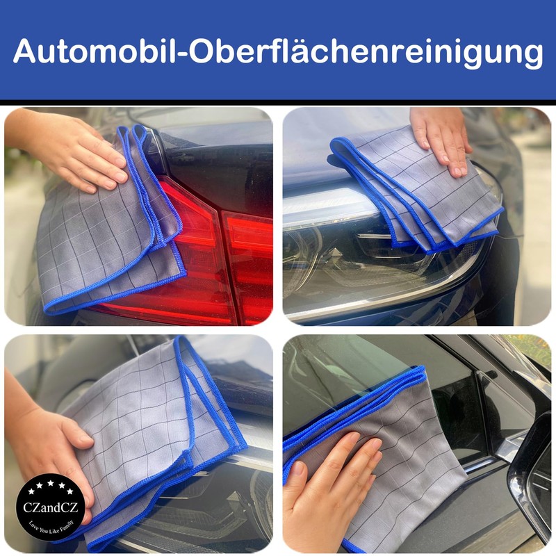 CZandCZ 4 x window cleaning cloths, microfibre cloths, 40 x