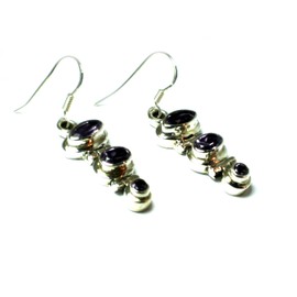 Amethyst Sterling Silver Faceted Fancy Earrings