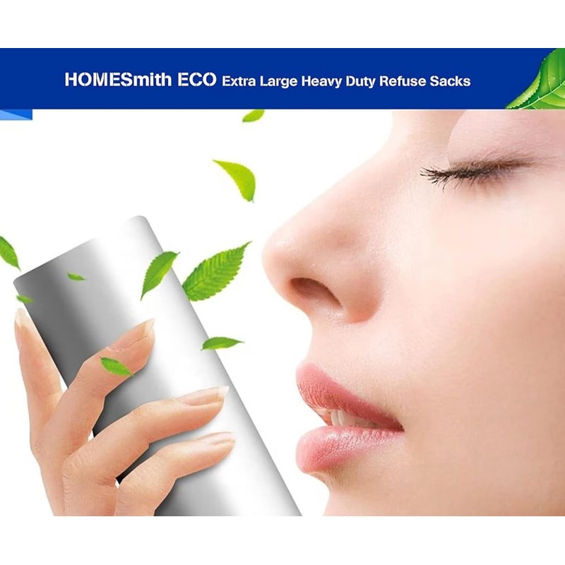 HOMESmith HS-150 Eco Friendly Heavy Duty Black Bin Bags (Pack