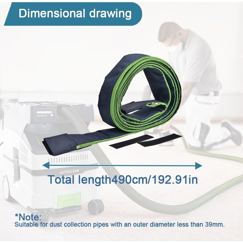 HNSL 5m Nylon Vacuum Hose Protective Cover for 32-37mm Outer