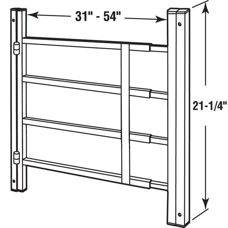 Prime-Line S 4780 21 In., White Painted Carbon Steel, Hinged