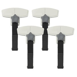 MULTIBROS Set of 4 Awning Clamps Anti-Flatter - Secure Hold for Caravan & Motorhome Awnings | Wind Protection & Stabilisation | Easy Assembly | Universal Fit