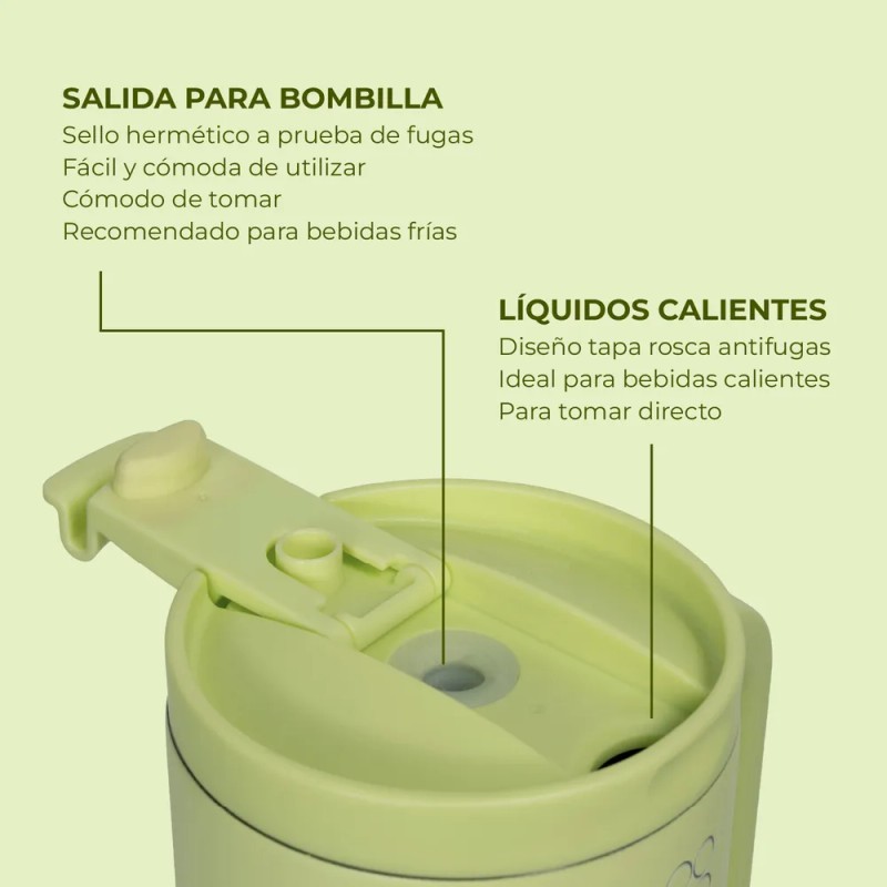 Vaso Termico Mug Con Asa Buffer Flask 1,2lt Acero Inoxidable