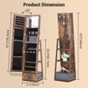Nicetree 360° Rotating Jewelry Cabinet with Lights, Full-Length Mirror Jewelry