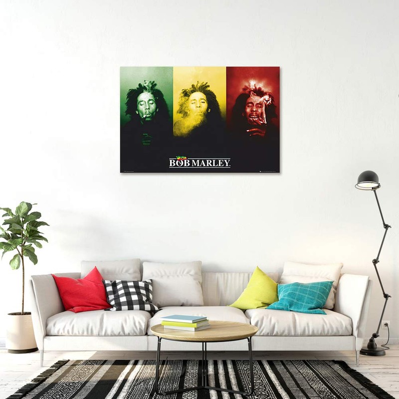 Scorpio Bob Marley Smoke Wall Poster