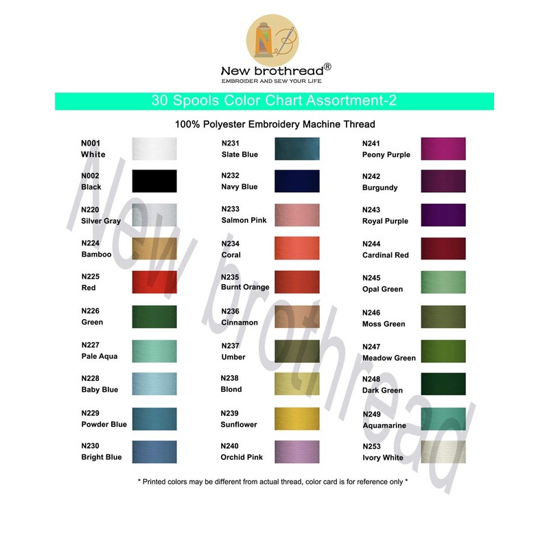 New brothread Janome Colours Polyester Machine Embroidery Thread 500 m