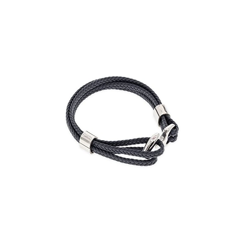 ROAL | Pulsera doble de piel para hombre, con dije