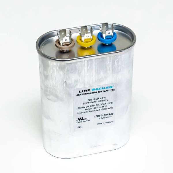 Supco Capacitor Oval Dual Run 80 + 10 uf mfd