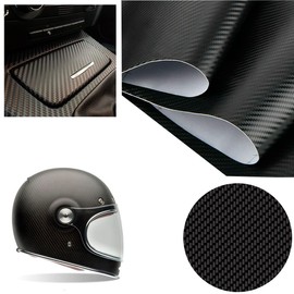 Gahlmot - Vinil Automotriz Fibra de Carbono Negro Wrap Película Profesional Flexible Impermeble - Vinil Autoadherible Antiburbujas 30 X 150 Cm Alta Calidad Liberación de Aire Fácil de Instalar