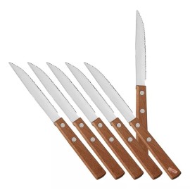 J.H. Company Set 6 Piezas Juego De Cubiertos Acero Inoxidable Vajilla C-3 Color Cuchillos