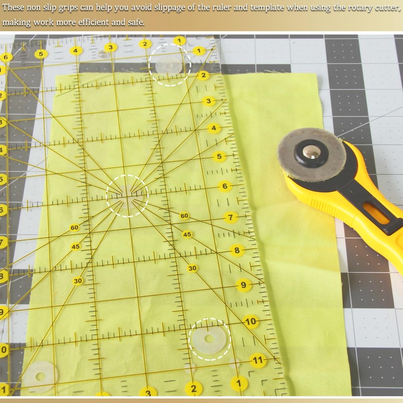 VPVPV Quilting Rulers, Acrylic Ruler, 6.5 X12 Inch with Non-Slip