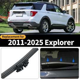 Replacement for Ford Explorer 2011-2024 Rear Wiper Blade & Arm Assembly - Factory OEM Back Windshield Wiper Arm Set