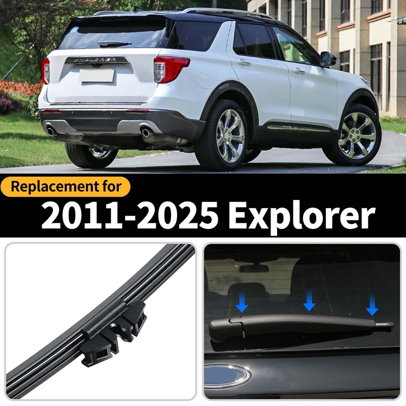 Replacement for Ford Explorer 2011-2024 Rear Wiper Blade & Arm