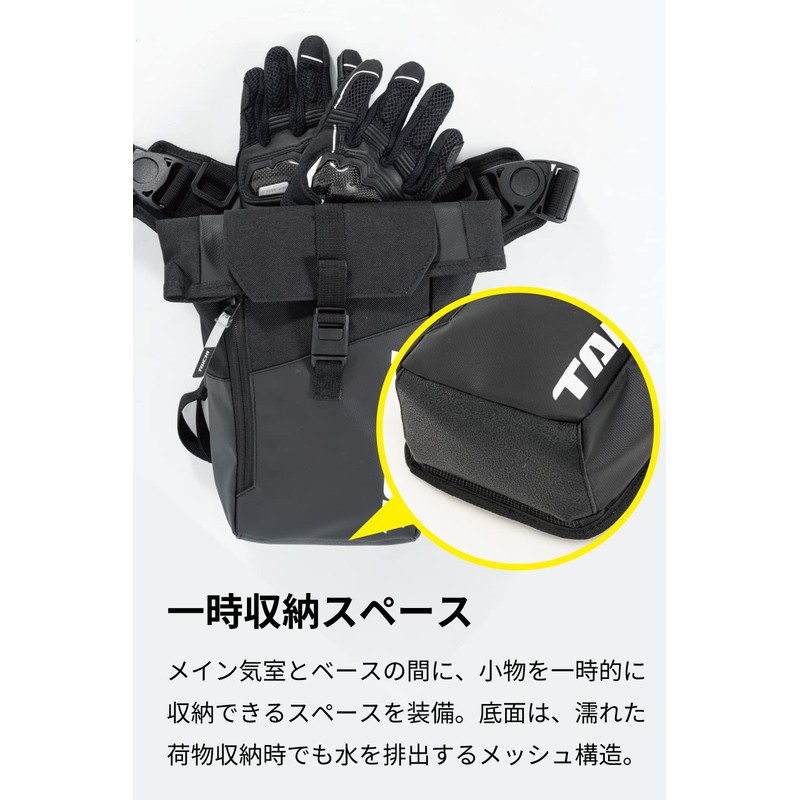 RS Taichi RSB288 WP Leg Pouch, Black/Red, Free Size