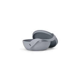 W&P Porter Plastic Bowl Lunch Container w/ Protective Non-slip Exterior, Slate 1 Liter | Lid & Snap-tight Silicone Strap | Food Storage, Bento Box, Meal Prep | BPA-Free Plastic
