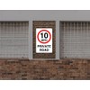 Safety First Display LTD 10mph private road- 3mm Aluminum Dibond