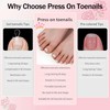Pack of 120 False Toenails Kit - French Natural Artificial