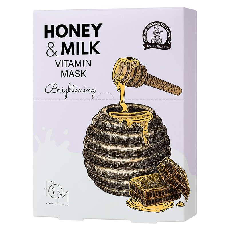 BOM [BOM] [1+1] Honey & Milk Mask Pack 25ml 10