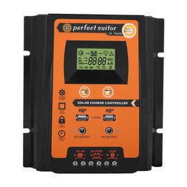 Keenso 12V/24V 30A/50A/70A MPPT Controlador de carga solar Panel solar Regulador de batería Pantalla USB dual LCD(50A)