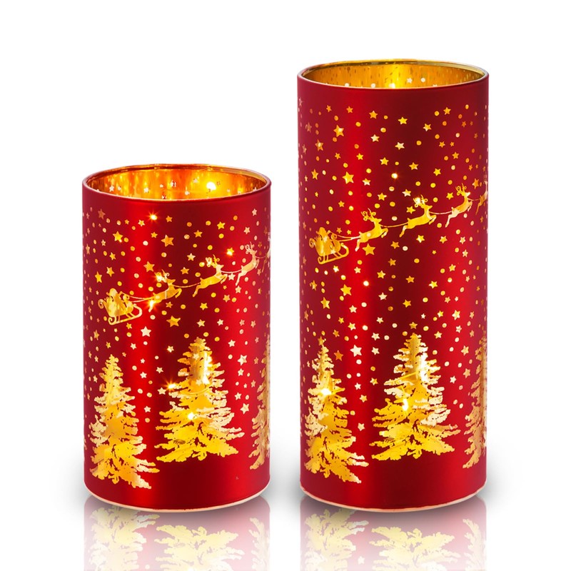 MJ PREMIER Christmas Decorative Lamp, Christmas Pattern with Light Chain