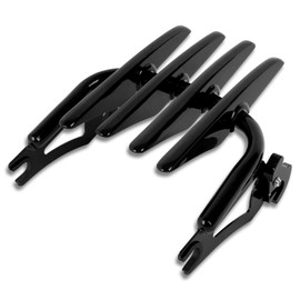 XFMT Motorcycle Black Detachable Stealth Two-Up Luggage Rack for Harley Touring Road King Street Glide Road Glide Electra Glide 2009-Later