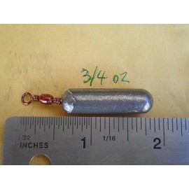 HOME MADE 8 PCS BOTTOM BOUNCER PENCIL SINKER 3/4,1,1-1/2,2 OZ. #7 RED BARREL SWIVEL 2ea.